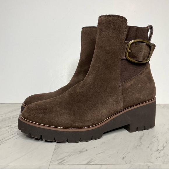 Blondo Dahlia Brown Suede Buckle Bootie 11M - Picture 14 of 14